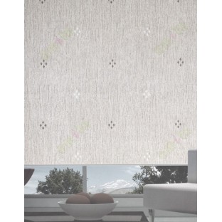 Brown white color diamond with texture blackout poly roller blind   109393